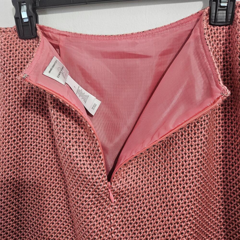 Tweed Knee Length Pink Wool Pleated Skirt. Size 8. Glinda vibes. - Picture 3 of 6